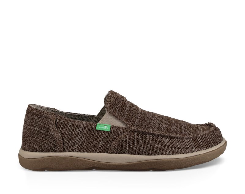 Férfi Sidewalk Surfers - Sanuk Mesh Vagabond Tripper - Sanuk Khaki Cipő XUIMSK537